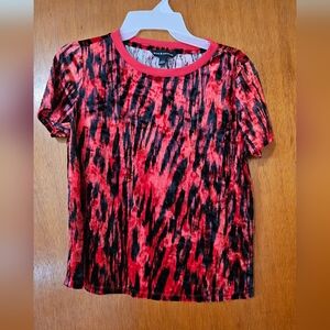 Rock & Republic red and black zebra print